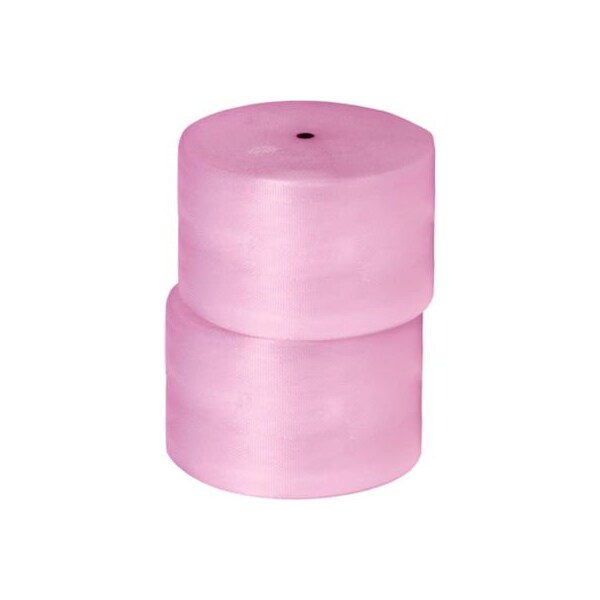 Box Packaging Perforated Anti Static Bubble Roll 24W x 250L x 1/2 Thick Pink 2/Pk BW12S24ASP - main